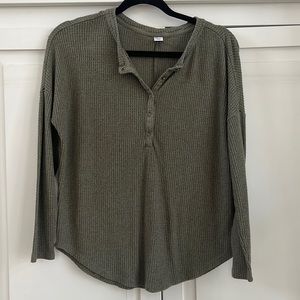 Old Navy Waffle Knit Henley